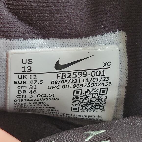 NIKE AIR ZOOM G.T. CUT ACADEMY BLACK/VOLT-ANTHRACITE SIZE MEN'S 13 - Picture 8 of 12